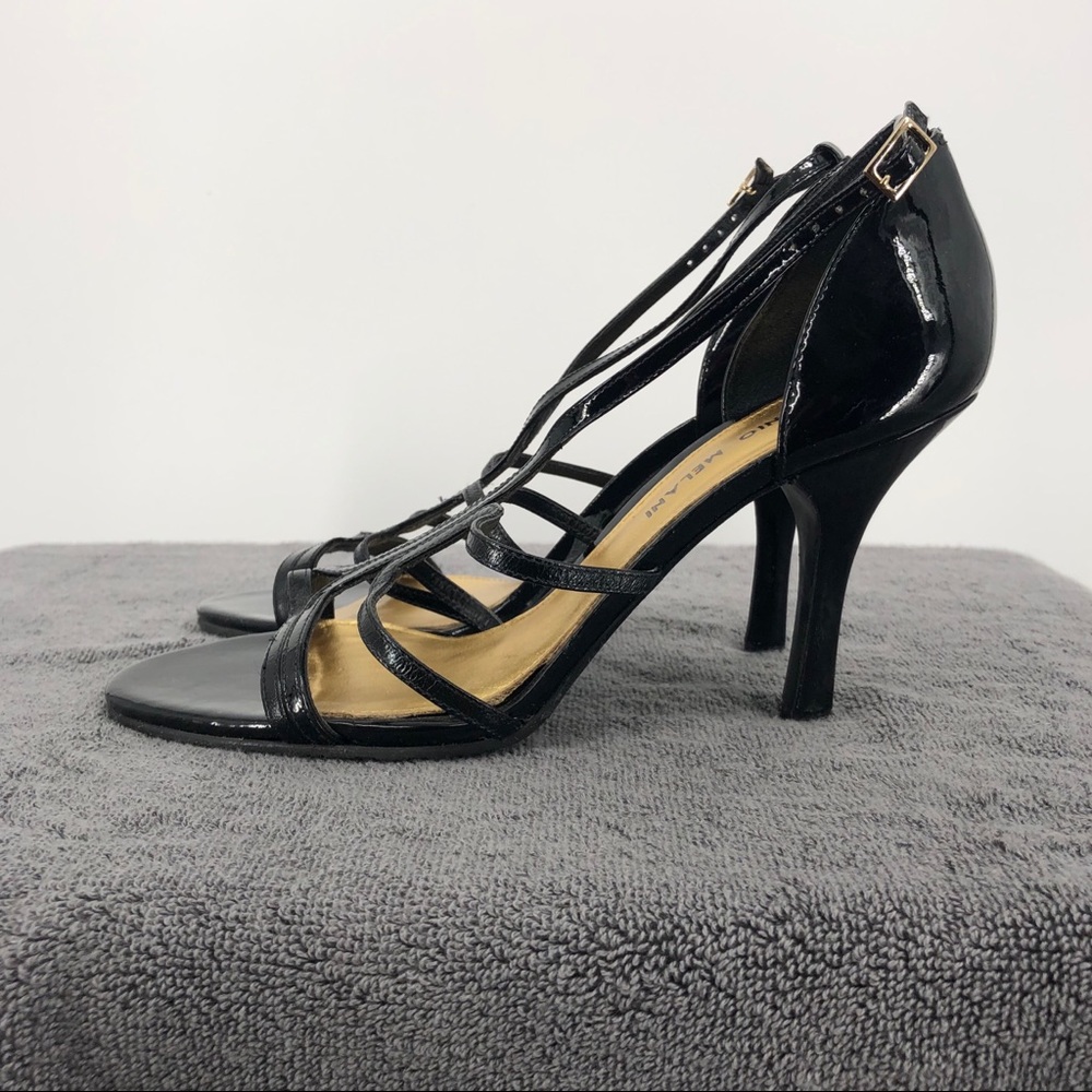 Antonio Melani black open toe heels